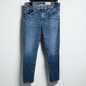 AG Women's Prima Ankle Cigarette Leg Jeans Size 29 Medium Wash Blue Denim